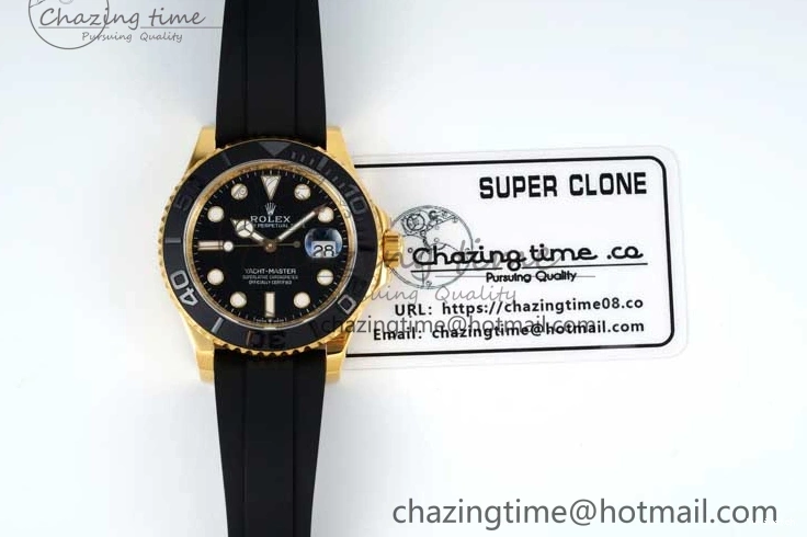 YG 3D Edition VR3235 226658 Yacht-Master Black Strap Oysterflex 1:1 on 3EF Ceramic Bezel 42mm Best 0714